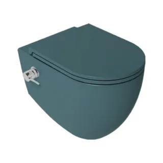 Подвесной унитаз Isvea Infinity 10NFS1005I-2P безободковый с функцией биде изумрудный матовый